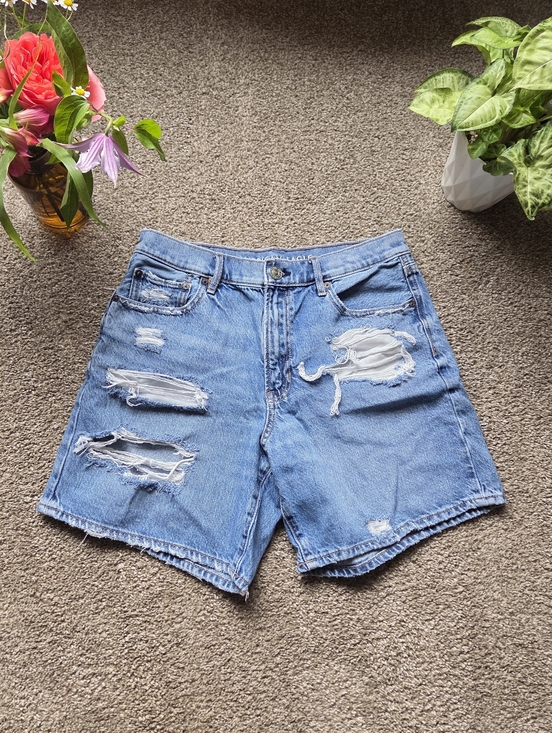American Eagle Outfitters Pants - American Eagle Outfitters Light Blue Distressed Denim Jean Shorts